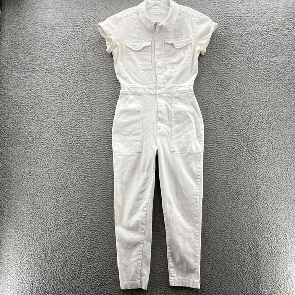 Good American Fit For Success Jumpsuit‎ Women's 2 Denim Preppy 90's Chic Utility - Picture 2 of 16